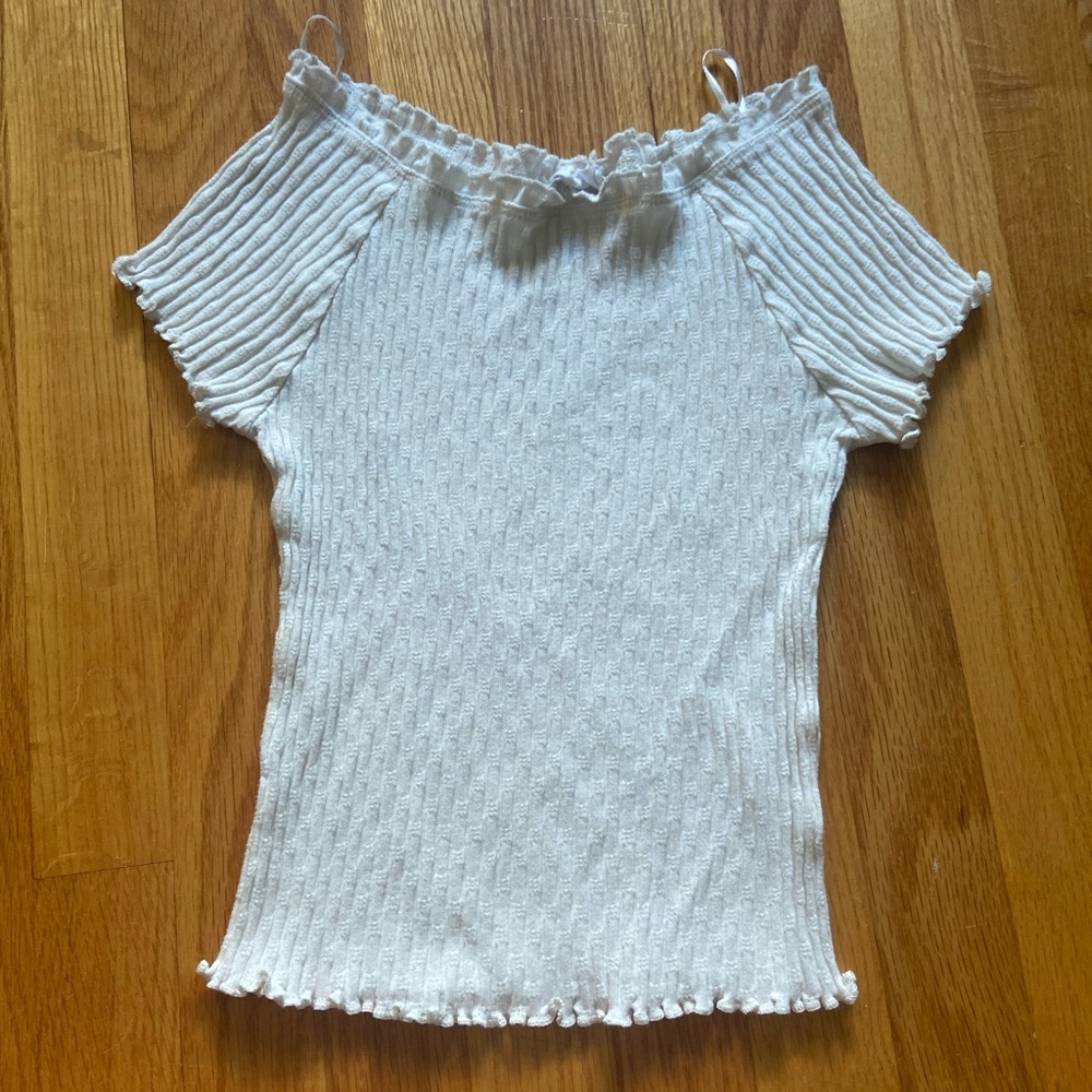 White off shoulder top